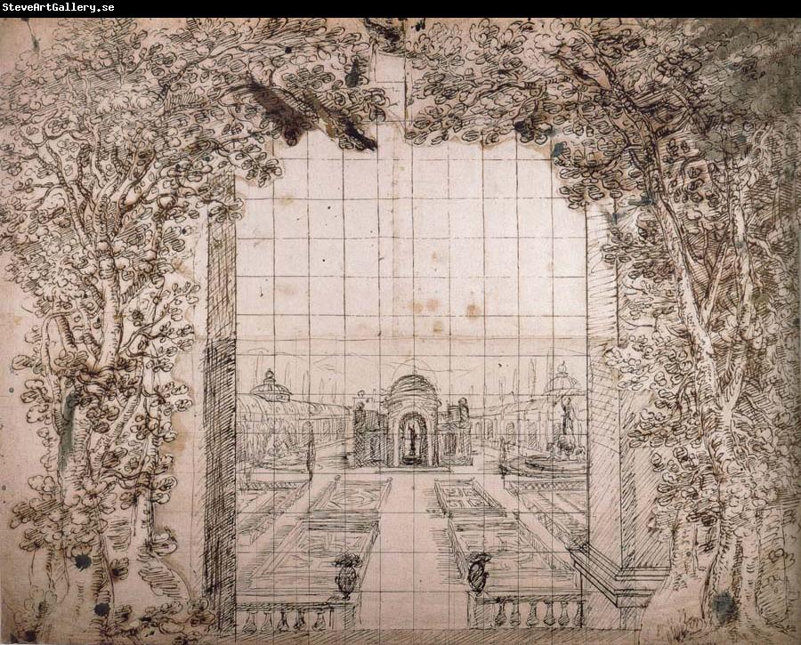 Inigo Jones Design for the climax of Coelum Britannicum